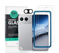 Ibywind 2 Piezas Protector Pantalla para OnePlus Nord 4 5G 6,74"+1 Pieza Protector Cámara+1 Pieza Protector Trasera Fibra Carbono,Dureza 9H Cristal Templado,Fácil de instalar