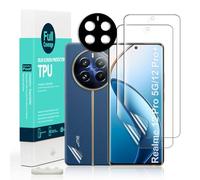 Ibywind 2 Piezas Protector Pantalla para Realme 12 Pro 5G/12 Pro+ 5G/12 Pro Plus 5G 6.7"+1 Pieza Protector Cámara+1 Pieza Protector Trasera Fibra Carbono,Protector hidrogel TPU