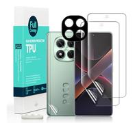 Ibywind 2 Piezas Protector Pantalla para Xiaomi Poco X7 5G 6,67"+1 Pieza Protección Cámar 1 Pieza Protección Trasera Fibra Carbono,Protector hidrogel TPU