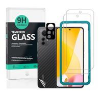 Ibywind protector de pantalla compatible con Xiaomi 12 Lite 5G 6,55",con Metálico Protector de Lente,Resistente a los arañazos