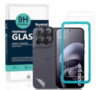 Ibywind Protector de Pantalla para Motorola Moto G67/G77/G87/G Max 5G,2 Piezas Dureza 9H Cristal Templado y Protector de Lente de Cámara,Fácil de Instalar,Compatible Detector Huellas,Anti Arañazos