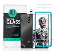 Ibywind Protector de Pantalla para Nubia Red Magic 8S Pro 5G,8 Pro(6.8"),con 2 Piezas de Cristal Templado,1 Pieza Protector Camara,1 Pieza de película de Fibra de Carbono Trasera