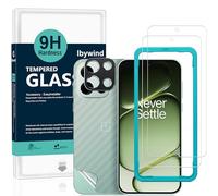 Ibywind Protector de Pantalla para OnePlus Nord 6/Turbo 6 5G,2 Piezas Dureza 9H Cristal Templado y Protector de Lente de Cámara,Fácil de Instalar,Compatible Detector Huellas,Anti Arañazos,Sin Burbujas