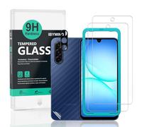 Ibywind Protector de Pantalla para Samsung Galaxy A17 5G,2 Piezas Dureza 9H Cristal Templado y Protector de Lente de Cámara,Fácil de Instalar,Compatible Detector Huellas,Anti Arañazos,Sin Burbujas