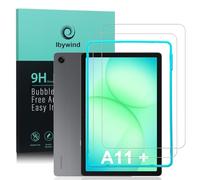 Ibywind Protector de Pantalla para Samsung Galaxy Tab A9+/A11+,2 Piezas Dureza 9H Cristal Templado,Fácil de Instalar,Compatible Detector Huellas,Anti Arañazos,Sin Burbujas