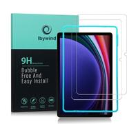 Ibywind Protector de pantalla para Samsung Galaxy Tab S9/Tab S10 FE 11",con 2 piezas de Cristal Templado,con Kit de instalación fácil,Protector pantalla de dureza 9H,Antiarañazos,Sin Burbujas