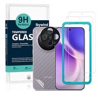 Ibywind Protector de Pantalla para vivo X300 5G,2 Piezas Dureza 9H Cristal Templado y Protector de Lente de Cámara,Fácil de Instalar,Compatible Detector Huellas,Anti Arañazos,Sin Burbujas