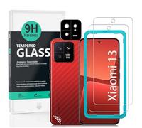 Ibywind Protector de pantalla para Xiaomi 13 5G(6.36 pulgadas),con 2 piezas de Cristal Templado,1 pieza de protector de lente de cámara,1 pieza de película de fibra de carbono trasera