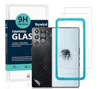 Ibywind Protector de Pantalla para ZTE nubia Red Magic 10 Pro/10 Pro+ 5G/10S Pro/10S Pro+, 2 Piezas Dureza 9H Cristal Templado y Protector de Lente de Cámara, Compatible Detector Huellas