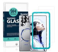 Ibywind Protector de Pantalla para ZTE nubia RedMagic 11 Pro/11 Pro+ 5G,2 Piezas Dureza 9H Cristal Templado y Protector de Lente de Cámara,Fácil de Instalar,Compatible Detector Huellas