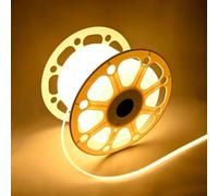 IBZLED Tira LED COB, 220V,4Mtr, 3000K+Cable alimentación+2 piezas para sujeccion por cada metro, 288LEDs/m, IP65, 9W/m, 600Lm/m, Corte Cada 500mm