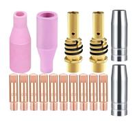 ic & 2 boquillas de metal, 2 soportes de punta, 10 puntas de contacto de 0,8 mm - Compatible con soldadores MIG MAG para LUX, Merkle, GYS, para metabo, telwin, ewm