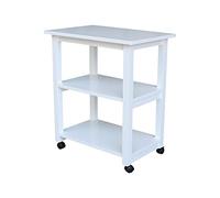 IC International Concepts Carrito de microondas Micrwave, color blanco
