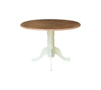 IC International Concepts Mesa de comedor redonda de 106,7 cm con pedestal de doble hoja