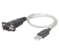 IC Intracom Manhattan - Adaptador USB a puerto serie (cable de 45 cm, RS-232), gris