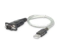IC Intracom Manhattan - Adaptador USB a puerto serie (cable de 45 cm, RS-232), gris