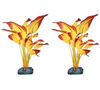 ICA Aquatic Plants AP1182 Planta de Seda Anubias para Acuarios, 20 Cm (Paquete de 2)