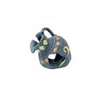 Ica decoración acuario vasija con asa azul 13 cm@