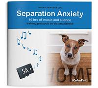 iCalmPet | A través de la oreja de un perro: ansiedad por separación canina | Programa de entrenamiento de Victoria Stilwell | Tarjeta MicroSD | 16 horas | Música y silencio clínicamente probados