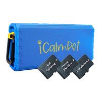 iCalmPet Ruff 'n Ready - Altavoz portátil para amantes de los gatos de lujo con música calmante para gatos de 5 horas, 3 microSD