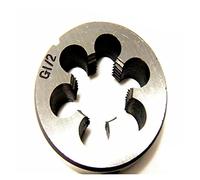 ICAMAS Troqueles Redondos de Rosca de Tubo de Alta Resistencia HSS BSP 1/8,1/4,3/8 1/2,3/4 Acero de Alta Velocidad for el hogar o Troquel de Rosca de Mano Derecha Profesional (Color : G1/2 14)