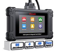 iCarsoft CR Elite P Bidireccional Máquina Diagnosis Coche Multimarca, OBD2 Escáner de 4 Sistema Motor/Transmisión/ABS/SRS, Lector de Código con 49 Funciones de Reinicio, Prueba de Batería/Auto Vin