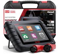 iCarsoft CR MAX OBD2 Máquina Diagnosis Coche Multimarca, Escáner de Todo el Sistema, 49 Funciones de Servicio, Codificación ECU, Prueba Bidireccional, Vin Automático, con Adaptadores de 38 y 20 Pines