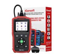 iCarsoft LR V1.0 OBD2 Máquina Diagnosis Coche para Land Rover/Jaguar, Escáner de Todo el Sistema, Reinicio de Aceite, Calibración SAS, Prueba de Batería, Actualización de por Vida