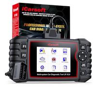 iCarsoft LR V2.0 OBD2 Máquina Diagnosis Coche para Land Rover/Jaguar, Escáner de Todo el Sistema, Detector Fallos Coche con 9 Funciones Reinicio, Prueba de Batería, Actualización de por Vida