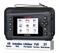 iCarsoft MT V6 Plus Herramienta Diagnóstico Bidireccional para Motocicletas, OBD2 Escáner para Motocicleta Lector de Códigos para Moto Completo de Sistemas para 21+ Marcas, Funciones de Servicio