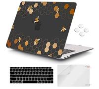 iCasso Compatible con MacBook Air de 13 Pulgadas 2021-2018 versión A2337/A1932/A2179, Funda rígida y Funda para Teclado Solo para MacBook Air de 13 Pulgadas con Pantalla Retina Touch ID, Panal de