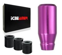 ICBEAMER Purple Aluminum Shift Knob | Fits Automatic and 4, 5, 6 Speed Manual Transmission Vehicles | Interior Car Gear Lever Stick Shift Handle | Automotive Replacement Parts | 1 Piece