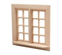 ICDKOYK Accesorio de Marco de Ventana en Miniatura para casa muñecas para Dormitorio o Estudio Que Mejora el Juego imaginativo Material para Madera La Ventana la casa muñecas en Miniatura está Hecha