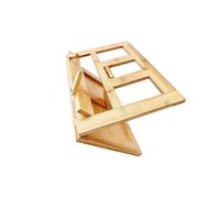 ICDKOYK Atril de piano de bambú ligero y portátil, ideal para llevar partituras, recetas y teclado electrónico profesional, etc, marrón, 33.5 x 23.5 x 2. cm