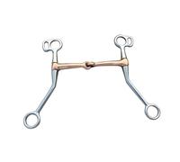 ICDKOYK Bocado de Caballo en Forma de H con Boca Cobre para un Control Efectivo Durante la equitación, Entrenamiento sementales y competiciones ecuestres. Bocado Acero