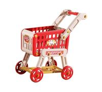 ICDKOYK Carrito de Compras para niños: una Forma de fomentar la Creatividad y enseñar Habilidades organizativas. Carrito Compras Juguete con Ruedas. , Rojo , 46.5 x 26 x 51 cm
