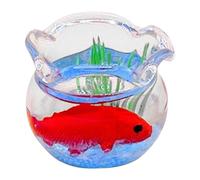 ICDKOYK Casa de muñecas en Miniatura Que Cobra Vida con una pecera. Impresionantes experiencias de simulación Peces en Miniatura. Escena Realista. , Rojo , 2x2 cm