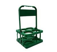 ICDKOYK Cesta portabotellas Deportiva con asa, Plegable, con Capacidad para hasta 4 Botellas, para Actividades al Aire Libre, portátil, de Mano, Organizador de Almacenamiento , Verde , 32x19x18cm