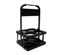 ICDKOYK Cesta portabotellas Deportiva con asa, Plegable, con Capacidad para hasta 4 Botellas, para Actividades al Aire Libre, portátil, de Mano, Organizador de Almacenamiento , Negro , 32x19x18cm