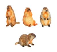 ICDKOYK Estatuas de Animales de simulación, Figuras tuzas y marmotas, Juguete Decorativo en Miniatura para Escritorio, Regalo para Que los niños reconozcan Animales y también sirva decoración