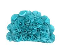 ICDKOYK Gorro de baño con pétalos Florales elásticos de Primera Calidad Que Mejora la Durabilidad y la Comodidad. Gorro baño elástico Unisex para Surf. Muy fácil Poner y Quitar, Azul, 20x21cm