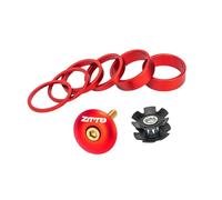 ICDKOYK Herramienta de colocación del Espaciador del Juego de dirección la Bicicleta Arandela la Horquilla Delantera Juego Arandelas Horquilla Bicicleta Rojo, Rojo