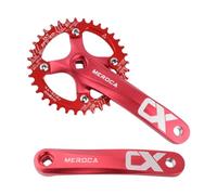 ICDKOYK Juego de bielas para Bicicleta con Eje de pedalier Hueco, Ligero y Resistente a la corrosión para una Mayor Durabilidad. Plegable para Bicicleta Carretera, 104 BCD.