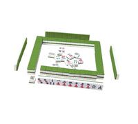 ICDKOYK Juego de Mini Mahjong Chino, 144 fichas, versión Tradicional, Ideal para Disfrutar del Tiempo Libre con Familiares y Amigos, tamaño de Viaje, Verde, 26x18x12 mm