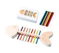 ICDKOYK Juguete de combinación de Colores con Forma pez para niños, clasificación Colores y Desarrollo Educativo temprano, Actividades prácticas Aprendizaje, combinación para niños