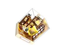 ICDKOYK Kit de casa de muñecas en Miniatura para armar, con Muebles y Accesorios artesanales, Adornos y Muebles para Crear vínculos Entre Padres e Hijos, Rompecabezas construcción en 3D, casa para