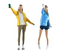 ICDKOYK Modelo De Personas Pequeñas A Escala 1/64, Figuras De Diorama Mujeres Vestidas Informales Resina, Niñas Piernas Largas, Adorno Arena Realista, Adorno Arena, Modelo