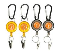 ICDKOYK Mosquetón retráctil Multiusos Resistente con Clip para Llavero y Porta credencial de Golf, Ideal para Senderismo y Pesca. Mosquetón retráctil con Clip para Porta credencial de Golf.