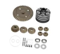 ICDKOYK Piñones de engranaje diferencial de metal duraderos con engranaje impulsor para diferencial RC escala 110, modelo coche, compatibilidad versátil, accesorios para modelos RC, piezas, negro