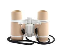 ICDKOYK Telescopio de juguete para observación de aves, binoculares compactos viaje para niños con 4x30 que fomentan el aprendizaje a través del juego, binoculares, Café Negro, 8.8 x 11 x 4 cm